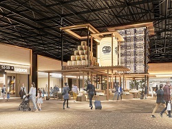  新たな免税店エリア（イメージ図 出所：（株）船場、梓設計・HOK・西日本技術開発 共同企業体）